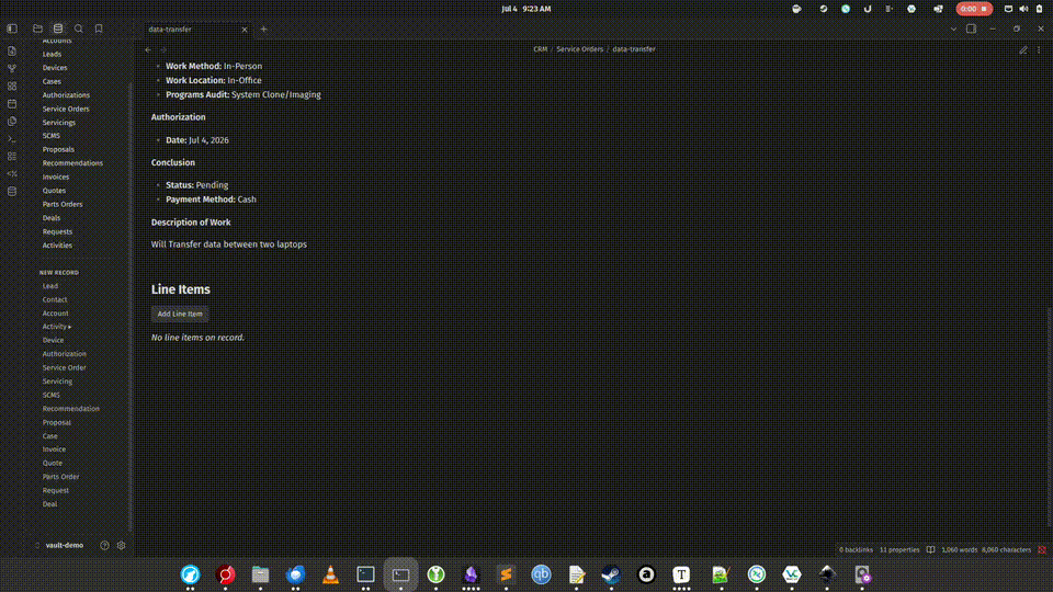 crm-obsidian-demo-lineintems